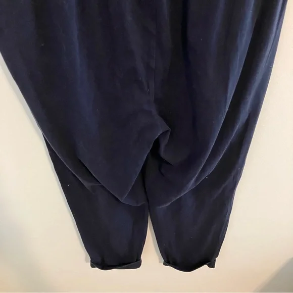 Eileen Fisher Organic Cotton Jersey Cuffed Pants in Navy Blue Medium - Picture 7 of 12